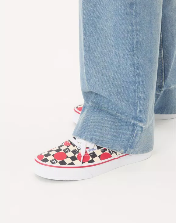 Valentino Valentino Garavani And Vans Low-Top Trainer In Fabric With VLogo Checkerboard Print And Polka Dot Detail - Image 8